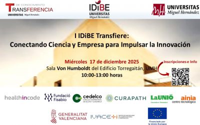 Recordatorio: ¡La I Jornada IDiBE Transfiere está muy cerca!