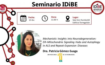 Seminario IDiBE: Patricia Gómez-Suaga nos acerca a los mecanismos de neurodegeneración